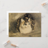 Carte Le chat (par Gwen John) (Devant/Arrière en situation)