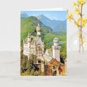 CARTE LE CHÂTEAU DE NEUSCHWANSTEIN, ALLEMAGNE (Fleur jaune)