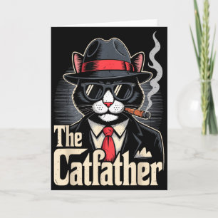 Carte Le Chatfather Tuxedo Cat Papa Cadeau Joyeuse Fête