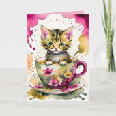 Carte Le Chaton Qui Est Venu Au Thé (Devant)