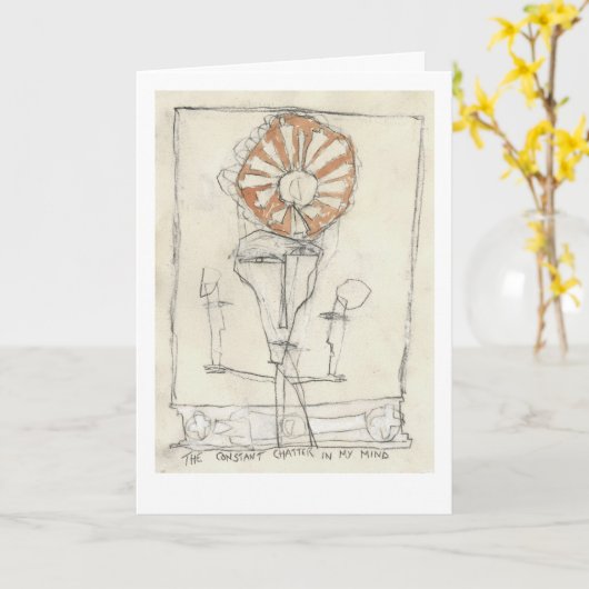 Carte Le chatter constant. (Fleur jaune)