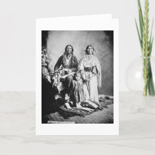 Carte Le chef d'Apache Antonio Maria avec sa famille, 18
