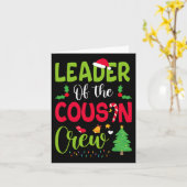 Carte Le Chef De L'Équipage Cousin Noël Famille Noël (Fleur jaune)