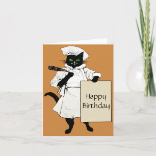 Carte Le Chef Magazine Cat Noir Personnalise.