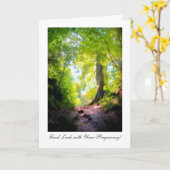 Carte Le chemin semble la chance la plus raide et bonne (Fleur jaune)