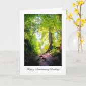 Carte Le chemin semble le plus abrupt, Happy Anniversay  (Fleur jaune)
