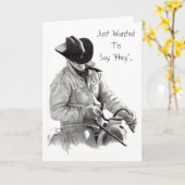 Carte LE CHEVAL" crayon, CARD (Fleur jaune)