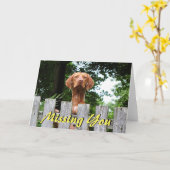 Carte Le chien de Vizsla "vous manquant" cardent (Fleur jaune)