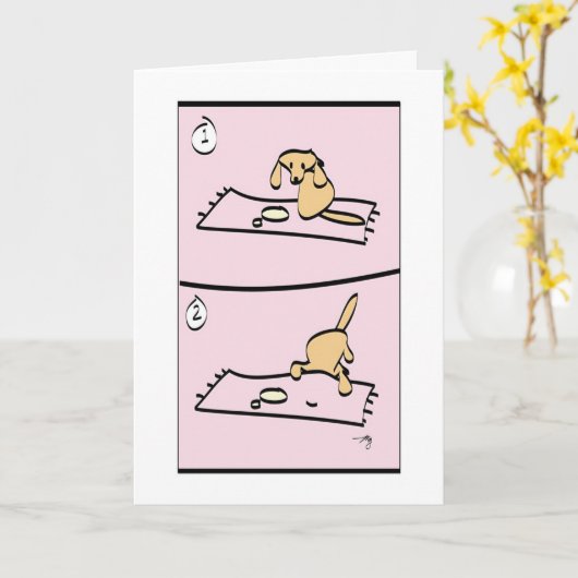 Carte Le chien est désolé ! (Fleur jaune)