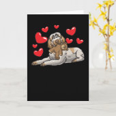 Carte Le Chien Italiano De Spinone Avec Un Animal Stuffé (Fleur jaune)