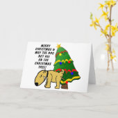 Carte Le chien ne pisse pas sur l'arbre de Noël (Fleur jaune)