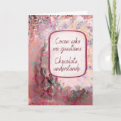 Carte Le chocolat comprend - Encouragement au chocolat (Devant)