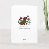 Carte Le chocolat Labrador et la Fête des Mères Vertes (Dos)