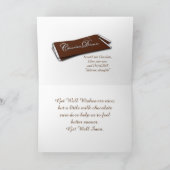 Carte Le chocolat obtiennent à personnaliser bonne de (Intérieur)