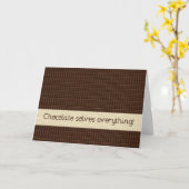Carte Le chocolat résout tout, encouragement (Fleur jaune)