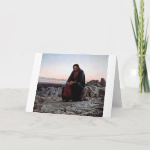 Carte Le Christ dans le désert, Ivan Kramskoi