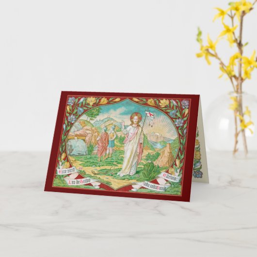 Carte Le Christ ressuscité, Lion de Juda (VVP 08) Pâques (Fleur jaune)