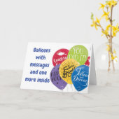 CARTE **LE CIEL EST LA LIMITE** GRADULATION (Fleur jaune)