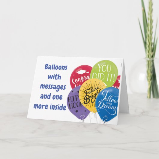 CARTE **LE CIEL EST LA LIMITE** GRADULATION (Devant)