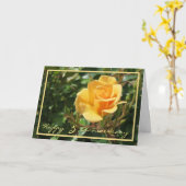 Carte Le cinquième anniversaire du Mariage souhaite une (Fleur jaune)