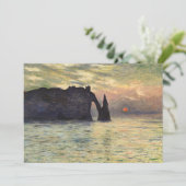 Carte Le Cliff Etretat, coucher de soleil de Claude Mone (Debout devant)