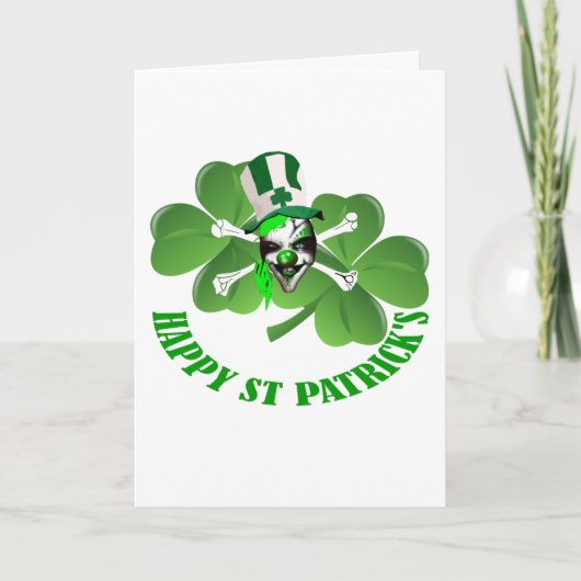 Carte Le clown effrayant de St Patrick heureux (Devant)
