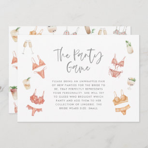 Carte Le cocktail de champagne de lingerie de jeu