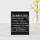 Carte Le Code Tante Noël Présent De Niece Nephe (Fleur jaune)
