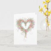 Carte Le coeur (Fleur jaune)