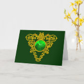 CARTE LE COEUR CELTIQUE DE SAINT PATRICK (Fleur jaune)
