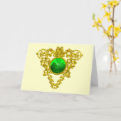 CARTE LE COEUR CELTIQUE DE SAINT PATRICK (Fleur jaune)