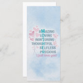 Carte Le coeur de la mère (Devant / Derrière)