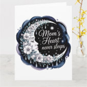 Carte Le cœur de maman ne dort jamais (Fleur jaune)