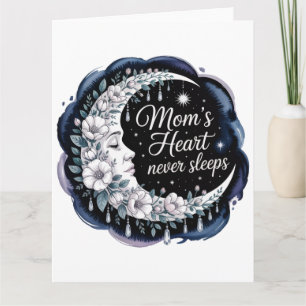 Carte Le cœur de maman ne dort jamais