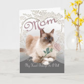 Carte Le coeur de Ragdoll appartient à une poupée (Fleur jaune)