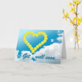 Carte Le coeur de tennis bien devenir bientôt personnali (Fleur jaune)