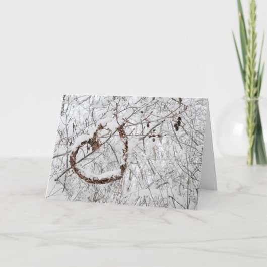 Carte Le coeur d'hiver, pensez à vous (Devant)