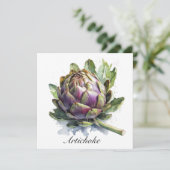 Carte Le Coeur du Jardin : Artichoke en Aquarelle (Debout devant)