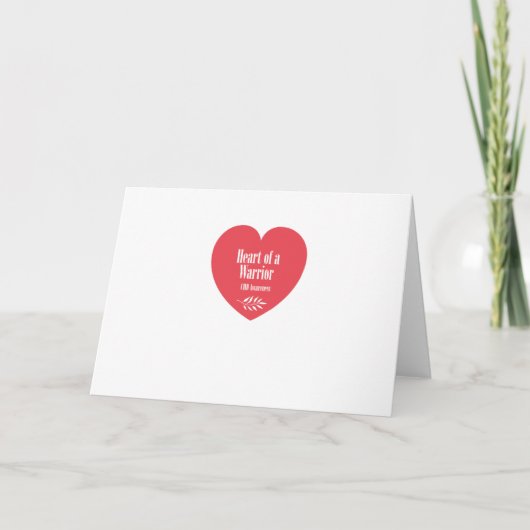 Carte Le coeur d'un guerrier Sensibilisation à la DJC (Devant)