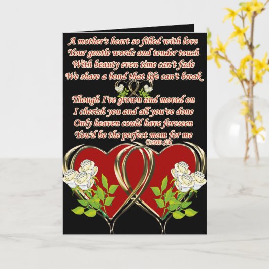 Carte Le coeur d'une mère (Fleur jaune)