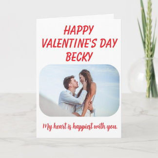 Carte Le cœur est le plus heureux - la Saint-Valentin