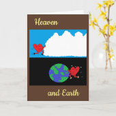 Carte Le coeur se déplace le Ciel et la Terre (Fleur jaune)