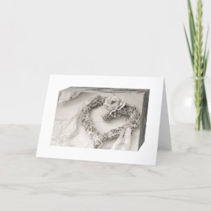 Carte LE COEUR vintage ENVOIE L'AMOUR POUR TOUS LES JOUR
