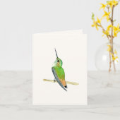 Carte Le colibri d'Allen (Fleur jaune)