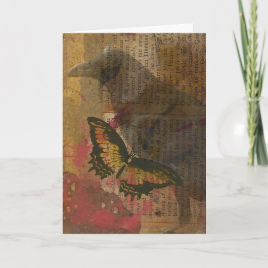 Carte Le Collage Raven Grunge (Devant)