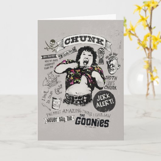 Carte Le Collage Retro de Goonies Chunk (Fleur jaune)