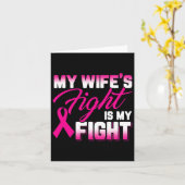 Carte Le combat de ma femme est mon combat contre le can (Fleur jaune)