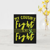 Carte Le combat de mon cousin est conscient de ma maladi (Fleur jaune)