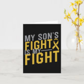 Carte Le combat de mon fils est mon combat contre le can (Fleur jaune)