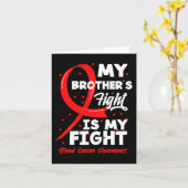 Carte Le combat de mon frère est ma lutte contre le canc (Fleur jaune)